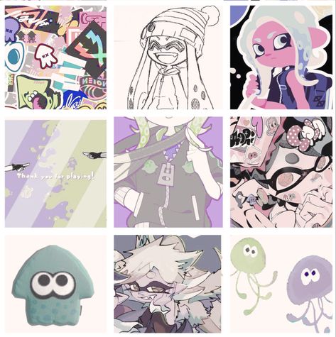 Splatoon Moodboard, F2u Moodboards, Adopt Idea, Oc Inspiration, Moodboard Aesthetic, Oc Inspo, Board Inspiration, Custom Ideas, Mood Board Inspiration