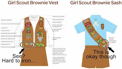 Troop Leader Mom: Getting Started with Girl Scout Daisies, Brownies, and Juniors!: October 2013 Girl Scout Brownie Vest, Brownie Sash, Brownie Vest, Girl Scout Daisies, Girl Scout Brownie Badges, Brownie Guides, Guide Badges, Brownie Badges, Brownie Scouts