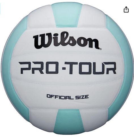 Brand WILSON Material Composite Color Teal/White Age Range (Description) Adult Item Weight 0.5 Pounds About this item Wilson Pro Tour Indoor Volleyball - Official Size, Teal/White OFFICIAL SIZE & WEIGHT: The size & weight used at the pro level, ideal for ages 13 and up. EXTENDED DURABILITY: A durable, wound carcass construction helps the ball keep an optimal round shape, match after match. PERFECT TOUCH: The high-performance synthetic leather cover allows you to better the ball with every touch. Indoor Volleyball, Leather Cover, Synthetic Leather, Volleyball, Leather, White