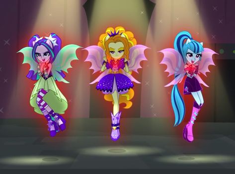 Adiago Dazzle, The Dazzlings Mlp, Adagio Dazzle, Audio Editing, Trio Halloween Costumes, Female Villains, Rainbow Rocks, Mlp Equestria Girls, My Little Pony Characters