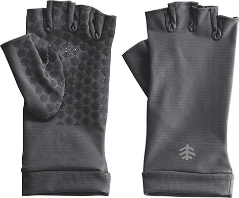 Coolibar UPF 50+ Men's Women's Ouray UV Fingerless Sun Gloves - Sun Protective (X-Small- Charcoal) at Amazon Women’s Clothing store Sun Gloves, Sun Protective Clothing, Chunky Knit Blanket, Dress Gloves, Knit Mittens, Pashmina Scarf, Knitted Gloves, Ladies Party, Mitten Gloves