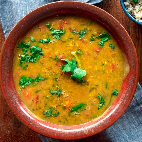 Sindhi Khatti Dal (sour lentil stew) - Powered by @ultimaterecipe Indian Food Culture, Pigeon Peas, Green Pesto, Tamarind Paste, Egg Curry, Chickpea Stew, Vegetarian Curry, Dal Recipe, Recipes In Tamil