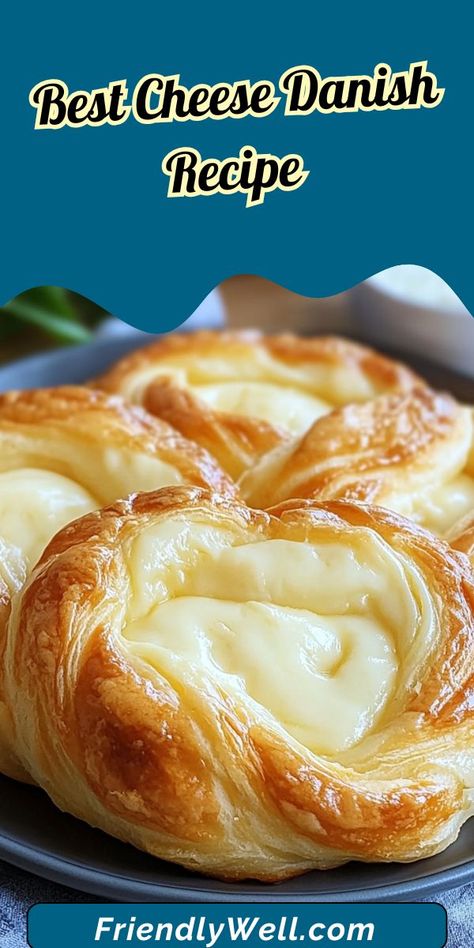 Create this Best Cheese Danish Recipe and enjoy bakery-style pastries right at home! 🥐✨ With a flaky, buttery crust and creamy cheese filling, it’s a perfect treat for breakfast, brunch, or dessert. Easy to make and even easier to love! 🍽️❤️ #CheeseDanish #HomemadePastries #BreakfastRecipes #BakeryStyle Easy Breakfast Cheese Danish Recipe, Cheese Danish With Pie Crust, Diy Cheese Danish, Sourdough Danish Pastry, Pastry Danish Recipes, Danish Pastry Shapes, Cream Cheese Danish Puff Pastry, Almond Danish Recipe, Polish Pastries