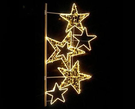 Outdoor Christmas Star Light for Street Poles Street Christmas Decorations, Diy Christmas Star Outdoor, Commercial Christmas Lights, Diy Christmas Star, Church Christmas Decorations, Led Rope, Bulb String Lights, Led Rope Lights, Star Lanterns