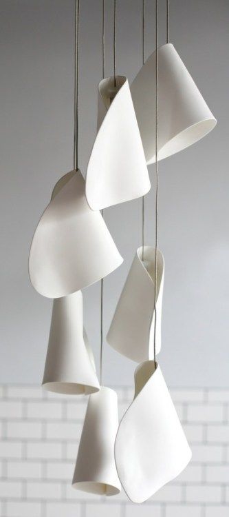 White Light Fixture, Ceramic Texture, Kitchen White, Modern Lighting Design, House Modern, Like Art, Contemporary Chairs, Trendy Home, Pottery Designs