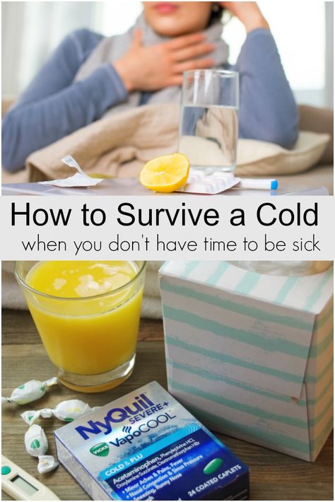 It's important to take a sick day occasionally, however, sometimes you have to power through your cold symptoms and get things done. Here's some tips on how to survive a cold when you don't have time to be sick. How To Get Well When Sick, Things To Do When You Have A Cold, How To Not Be Sick, Self Care When Sick, Things To Do When You’re Sick, How To Not Get Sick, Sick Day Tips, Being Sick, Sick Day Food