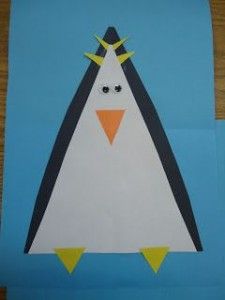 triangle penguin craft Triangles Activities, Preschool Shapes, Macaroni Penguin, Shapes Craft, Prek Crafts, Penguin Theme, Penguin Crafts, Penguin Craft, Chalk Talk