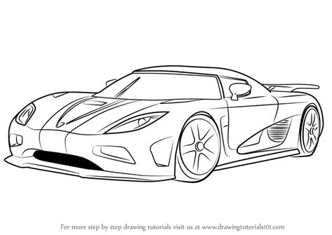 How to Draw Koenigsegg Agera R step by step, learn drawing by this tutorial for kids and adults. Sport Cars Drawing, Koenigsegg Drawing, Sports Car Drawing, Car Drawing Pencil, Koenigsegg Agera R, Mercedes Sport, Broncos Colors, Cars Drawing, Koenigsegg Agera