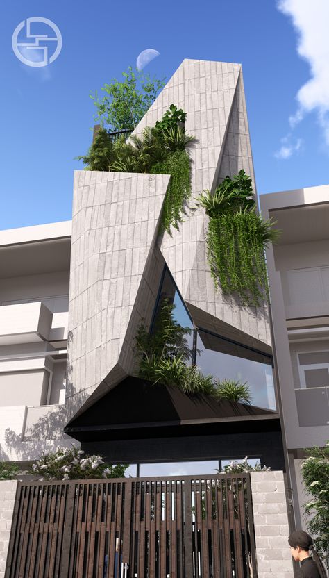 Green Design Architecture, Green Building Facade, Modern Exterior Design, Apartments Exterior, Wooden Facade, Facade Architecture Design, Residential Building Design, Townhouse Designs, Architectural Design House Plans