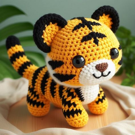 Tiger Crochet Pattern Free Amigurumi, Crochet Tiger Pattern Free, Tiger Crochet Pattern Free, Cat Bag Pattern, Crochet Tiger Pattern, Tiger Crochet, Amigurumi Tiger, Crochet Tiger, Hello Kitty Crochet