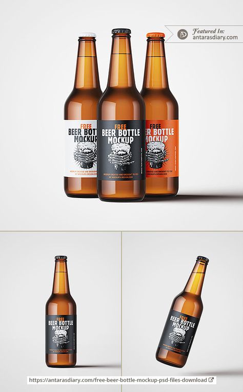 35+ Free Beer Bottle Mockup PSD Files To Download Can Packaging Design, Bottle Mockup Free, Can Packaging, Packaging Illustration, Beer Bottle Labels, Whisky Bottle, Free Beer, Beer Packaging, Free Labels