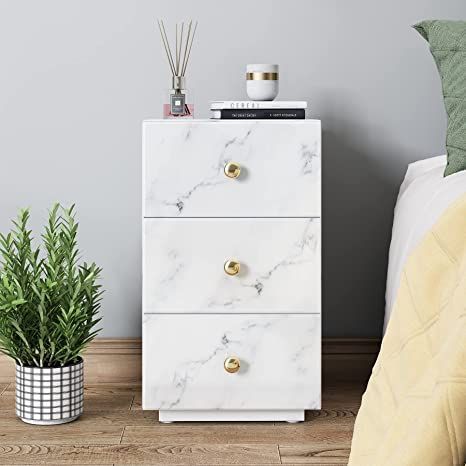 Nightstand Marble, Marble Nightstand, Glass Bedside Table, Glass Nightstand, White Accent Table, Side Tables For Bedroom, Table For Bedroom, White Nightstand, Bedroom Furniture Stores