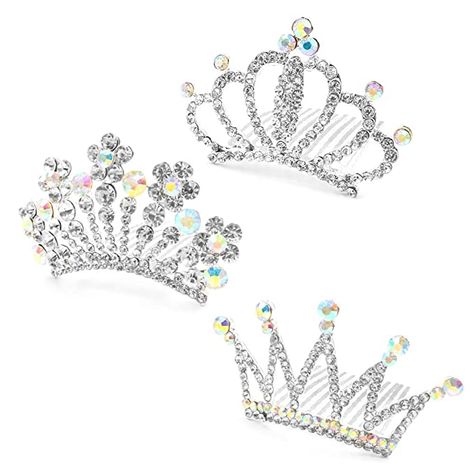 Amazon.com : NODG 3 Pieces Silver Tiaras Crown with Hair Comb Mini Tiaras Crown for Women Princess Crystal Shiny Tiaras Headbands for Women Hair Accessories for Women : Beauty & Personal Care Girls Tiara, Rose Gold Tiara, Glow Jewelry, Crown For Women, Women Hair Accessories, Silver Tiara, Rhinestone Material, Rhinestone Tiara, Headband Tiara