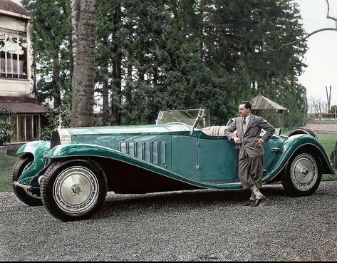 Xe Bugatti, Bugatti Royale, Wallpaper Luxury, Colorized Photos, Bugatti Cars, Cars Vintage, Daytona 500, Bugatti Chiron, Cars And Coffee