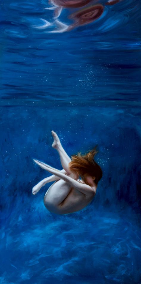 2018 Artwork Reisha Perlmutter — artistREISHA PERLMUTTER Reisha Perlmutter, Underwater Painting, Dreams And Nightmares, Horror Posters, Full Show, Delphinium, First Impressions, Female Artists, Art Day