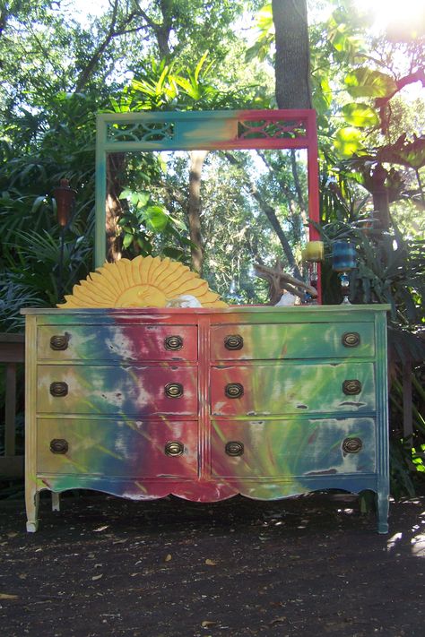 Custom order tie dye dresser with mirror Tie Dye Room Decor, Tie Dye Room, Hippy Bedroom, Hippie Bedroom Decor, Hippie House, Hippie Bedroom, Hippy Room, Hippie Homes, Hippie Home Decor