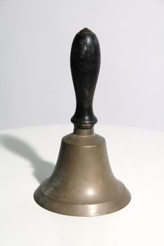 Hand bell used to signal start of school, change of classes, end of recess. Desk Bell, Teacher's Desk, School Hallway, Vintage Childhood, Old School House, Childhood Memories 70s, Teacher Desk, Break Time, School Memories