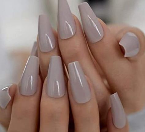 Ballerina Gel Nails, Fake Nails Long, Shape Nails, Long Press On Nails, Nail Art Tips, Manicure Gel, Glamour Nails, Coffin Press On Nails, Coffin Shape