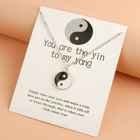 Features: 100% brand new and high quality Durable to use:Yin Yang pendant necklaces are made of alloy, which are not easy to rust and break. Adjustable: The length of the chain can be adjusted, suitable for most people. Meaningful design: the Yin and Yang pendants on the necklace fit together nicely, just like the harmonious relationship between you and your friend or lover, symbolizing your love and friendship. Good gift: package comes with a beautiful gift box, so you can give it as gifts to y Harmonious Relationship, Meaningful Design, Card Necklace, Love And Friendship, Yin And Yang, Gift Package, Tai Chi, Beautiful Gift Boxes, Necklace Gift