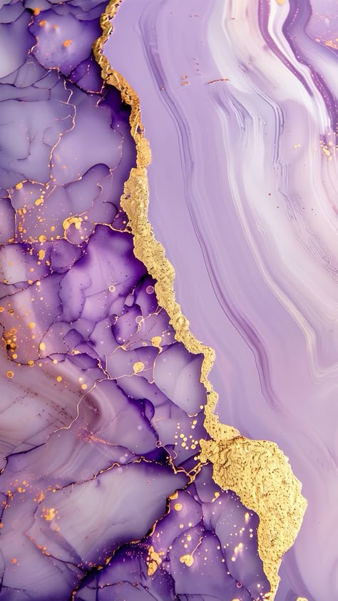 Purple And Gold Wallpaper, Rose Gold Wallpaper Iphone, Gold Abstract Wallpaper, Marble Effect Wallpaper, Rose Gold Wallpaper, Bunny Painting, Pretty Phone Wallpaper, Live Wallpaper Iphone, Purple Marble