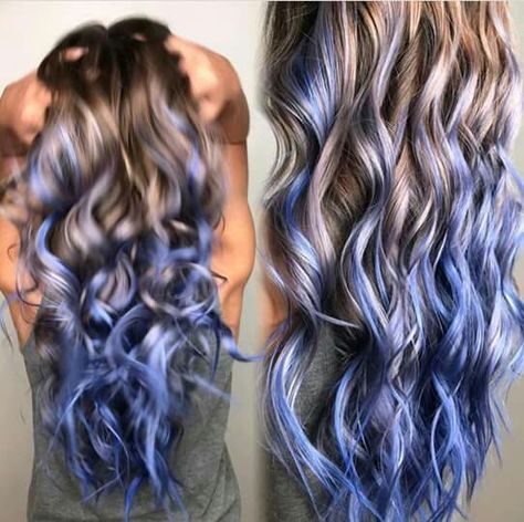 Grey Balayage, Blonde Ombre Hair, Mermaid Hair Color, Peekaboo Highlights, Ombre Blond, Bold Hair Color, Hair Color Pastel, Pretty Hair Color, Ombre Hair Color