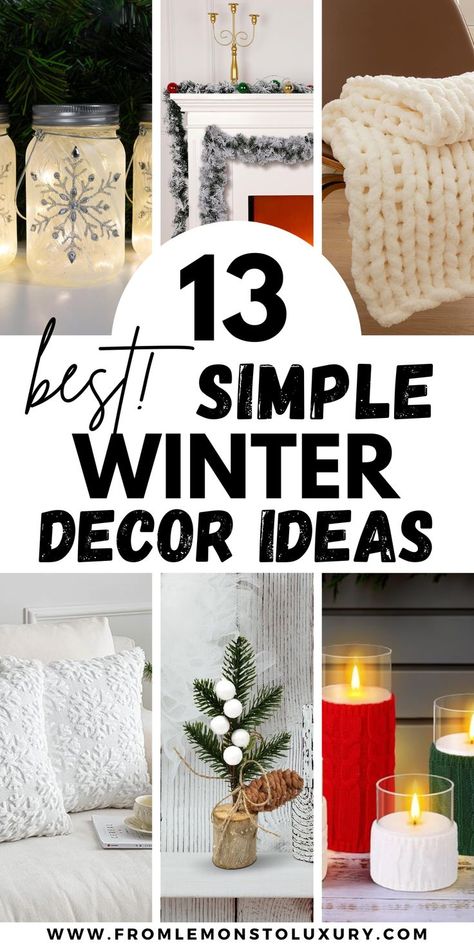 winter decor ideas Winter Decor Ideas After Christmas, Winter Decor Living Room, Winter Decorations For Home, Diy Winter Decorations, Winter Decor Diy, Simple Winter Decor, Winter Decor Ideas For The Home, Winter Decorating Ideas, Winter Classroom Decorations