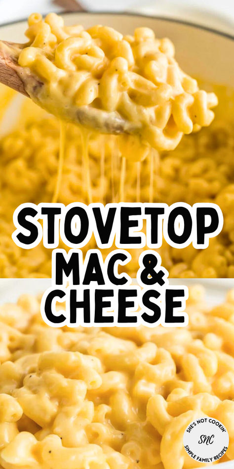 Quick and easy homemade mac and chese scooped up in a spoon. Stove Top Mac And Cheese With Cream Cheese, Homemade Cheesy Mac And Cheese, The Mac And Cheese, Quick Stove Top Mac And Cheese, Best Homemade Mac And Cheese Recipe Easy, Easy Simple Mac And Cheese, Best Creamy Mac And Cheese Recipe Stove Top, Small Batch Homemade Mac And Cheese, Mac And Cheese Stovetop Recipe