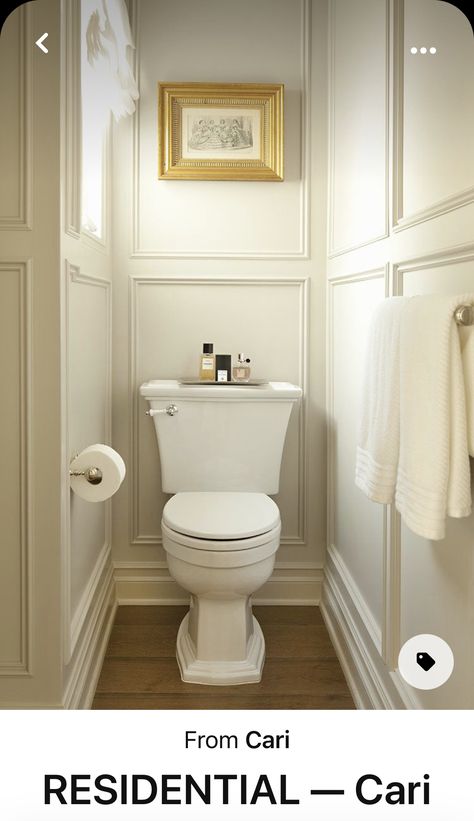 Bathroom Moulding, Edwardian House Interior, Half Bathroom Remodel, Los Angeles Interior Design, Bathroom Remodels, Interior Home Decor, Interiors Inspiration, Toilet Room, Small Bathroom Ideas On A Budget