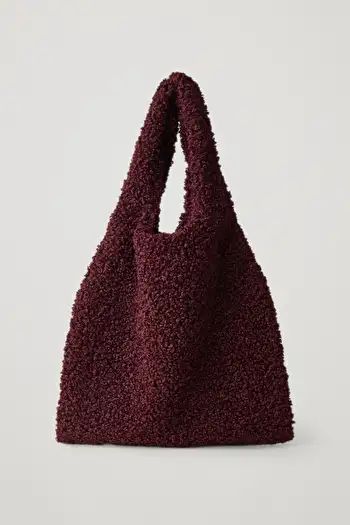 Cos Stores, Fluffy Bag, Boho Chic Bags, Leather Shopper Bag, Knitting Tote Bag, Teddy Fleece, Stylish Bag, Shopper Bag, Knitted Bags