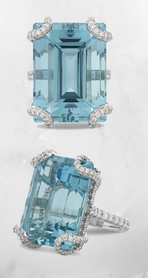 2018 Jewelry Trends: Top 10 Most Pinned Items on Pinterest, Jewelry - From the Library at M.S. Rau, Since 1912. Most Pinned, Green Diamond Rings, Genie Bottle, Blue Diamond Ring, Woman Jewelry, High Jewellery, Art Deco Diamond Rings, Retro Earring, Rare Stone