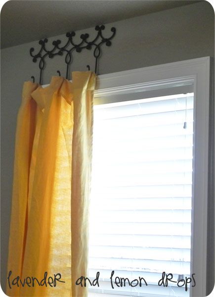 towel hanger to hang curtains Diy Curtain Rod, Diy Curtain Rods, Diy Curtain, Roman Curtains, Hang Curtains, Lavender And Lemon, Lemon Drops, Drop Cloth Curtains, Double Curtains