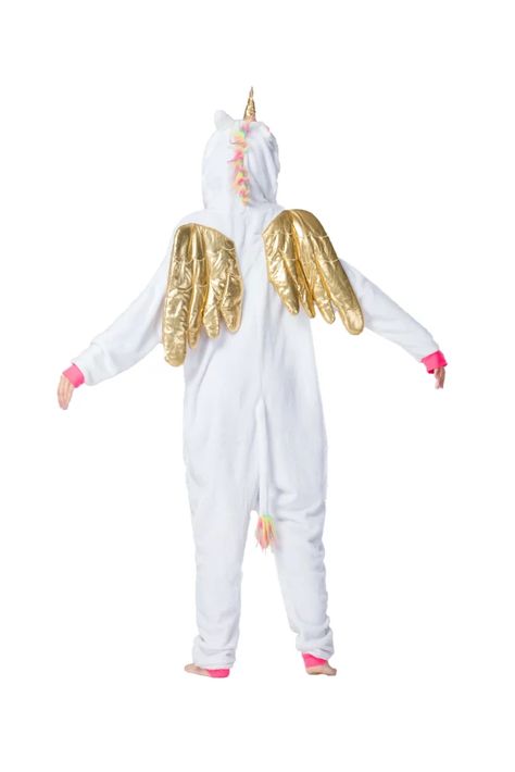 Adult Onesies, White Unicorn, Onesies, Gold, White