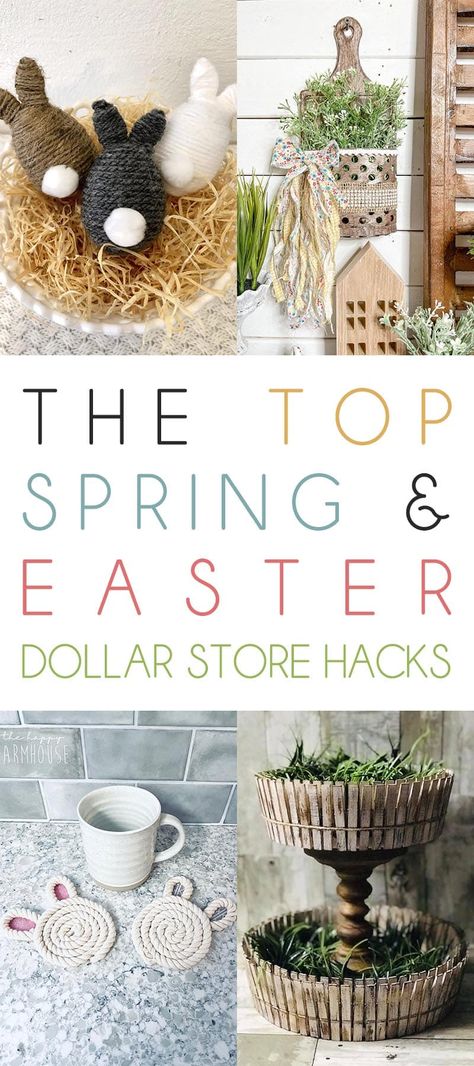 The Top Spring and Easter Dollar Store Hacks - The Cottage Market Easter Egg Wreath Diy, Easter Chick Craft, Easter Crafts Dollar Store, Dollar Tree Easter Crafts, Diy Spring Crafts, Easter Wreath Diy, Easter Craft Decorations, Store Hacks, Dollar Store Hacks