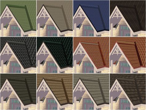 Mod The Sims - White Roof Trim Defaults Mod Wall, Gable Trim, Roof Trim, Roof Edge, Sims 4 House Building, House Trim, The Sims 2, Sims 4 Cc Packs, Wall Trim