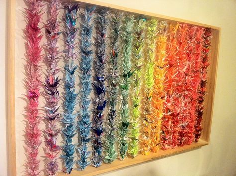 Class Auction Projects, 1000 Paper Cranes, 1000 Cranes, Origami Decor, Summer Diy Projects, Auction Projects, Origami Bird, Origami Crane, Paper Crane