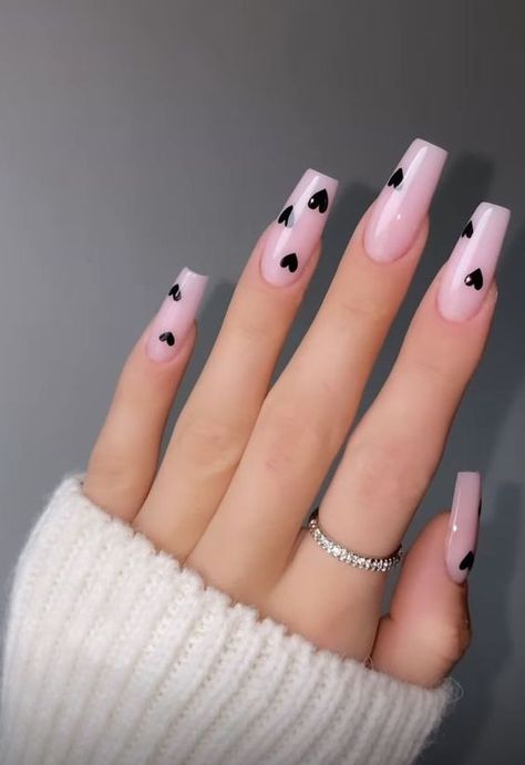 31 Sweet Chic Baby Pink Nails You Will Adore! Pink Simple Nail Designs, Baby Pink And Black Nails, Baby Pink Nails Ideas, Baby Pink Nails With Design, Baby Pink Nail Designs, Friendsgiving Feast, Baby Pink Nails, November Nails, Chic Baby