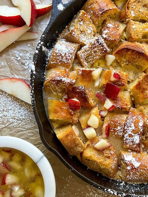 Baguette Bread Pudding, Buttermilk Sourdough, Pear Caramel, Sourdough Baguette, Pear Sauce, Caramel Pears, Baguette Bread, Red Pear, Bread Pudding Recipe