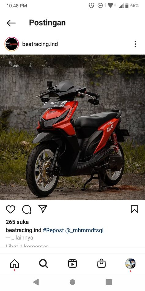 Beat Karbu Proper, Honda Beat Modified, Beat Karbu Modifikasi, Beat Modifikasi, Modif Motor, Custom Scooter, Truk Besar, Honda Beat, Honda Cub