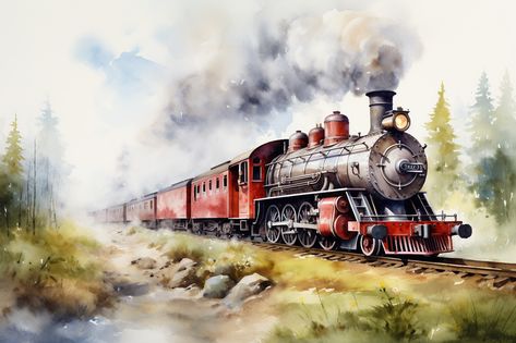 Old steam train painting, Mountain landscape art, Artistic watercolor print, Vintage locomotive canvas, Mountain range sunset art, Watercolor train scene, Beautiful mountain artwork, Steam locomotive painting, Mountain train canvas,, Watercolor mountain art, Vintage train print, Mountain landscape canvas, Artistic mountain view, Sunset mountain painting, Old train canvas print, Watercolor mountain range, Mountain train artwork, Vintage locomotive art, Mountain landscape print, Steam train canvas Old Trains Steam Locomotive, Mountain Sunset Art, Train Painting, Train Artwork, Mountain Landscape Art, Canvas Watercolor, Old Steam Train, Steam Engine Trains, Train Art