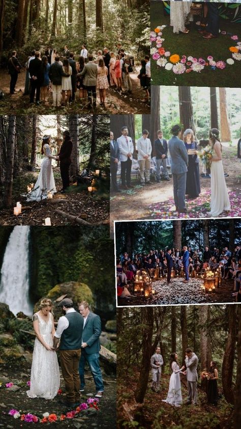 small private circular outdoor ceremony (no aisle!) Private Ceremony Wedding, Standing Ceremony, Commitment Ceremony Ideas, Park Wedding Ceremony, Private Ceremony, Wedding Altars, Unconventional Wedding, Commitment Ceremony, Park Weddings