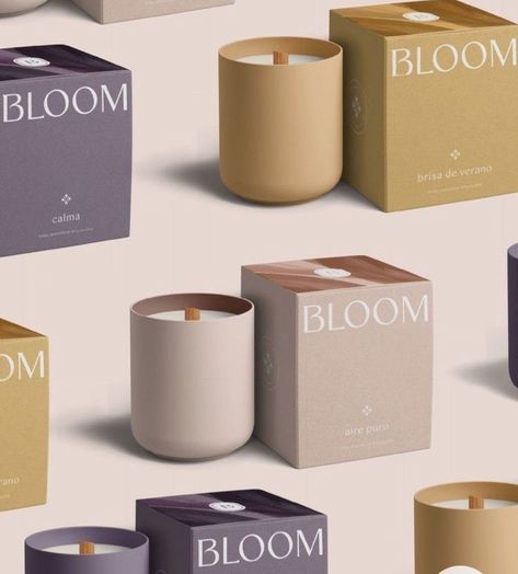 Scented Candles Branding, Packaging Scented Candle, Cool Candle Packaging, Candle Packaging Ideas Branding, Candle Package Design, Candle Packaging Ideas Boxes, Scent Branding, Candle Business Ideas, Packaging Velas