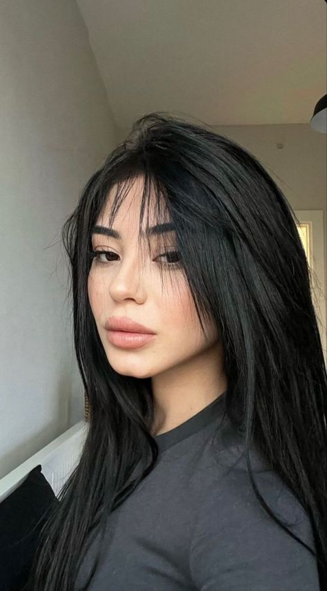 Black Hair Aesthetic, Straight Black Hair, Black Hair Dye, Black Hair Color, Long Black Hair, Aesthetic Hair, العناية بالشعر, Long Black, Dark Hair