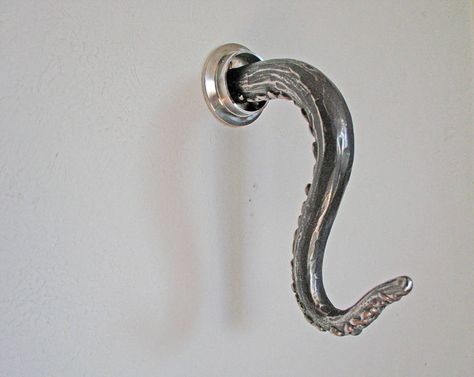 Octopus Bathroom Decor, Pirate Bathroom, Octopus Bathroom, Steampunk Bathroom, Bathroom Towel Hook, Octopus Decor, Bathroom Towel Hooks, Mermaid Bathroom, Octopus Tentacles