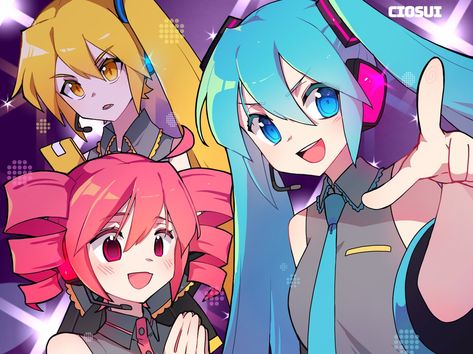 Triple Baka Squad, Triple Baka, Akita Neru, Kasane Teto, Akita, Vocaloid, On Twitter, Twitter