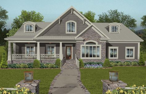 Ranch House Plan Front of Home - 013D-0213 | House Plans and More from houseplansandmore.com Craftsman Ranch House Plans, Craftsman Ranch, Cottage House Plan, Hearth Room, Country House Plan, Cottage Plan, Farmhouse House, Farmhouse Plan, Ranch House Plans