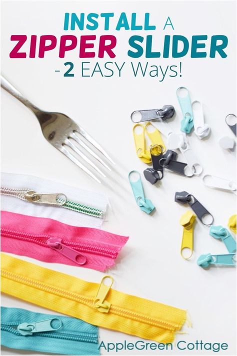 How To Put On A Zipper Pull, Zipper Sewing Tutorial, Zipper Sewing, Fix A Zipper, Phone Bag Pattern, Zipper Tutorial, Zipper Repair, Sew Zipper, Sewing To Sell