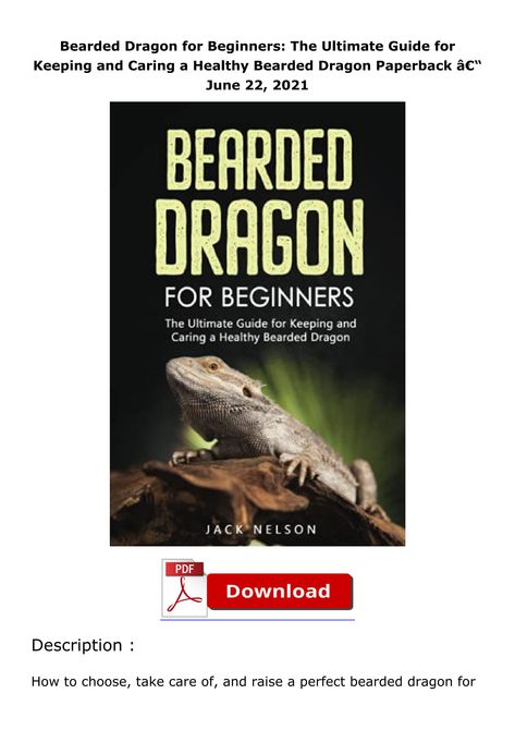 Download (PDF) Bearded Dragon for Beginners: The Ultimate Guide for Keeping and Caring a Healthy Bea Dragon Koi Fish, Medical Library, Koi Fish Designs, Perfect Beard, Basic Concepts, Bearded Dragon, June 22, Flip Book, Koi Fish