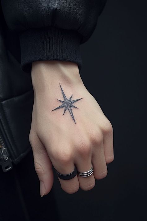 If you're looking for star tattoos for men with a mix of elegance and detail, these designs are for you. With ideas for placement on the wrist, shoulder, or neck, these tattoos incorporate stencils with intricate shading, creating a galaxy-inspired aesthetic. They look amazing on the hand, forearm, and thigh, offering a bold yet realistic vibe. These unique designs are perfect for small or large tattoos with moon and detailed elements that complement any body part, including the leg and chest. Star Tattoos For Men, Small Shoulder Tattoos, Star Tattoo Designs, Neck Tattoo For Guys, Star Tattoo, Tattoo Designs For Men, Cool Small Tattoos, Small Tattoos For Guys, Large Tattoos