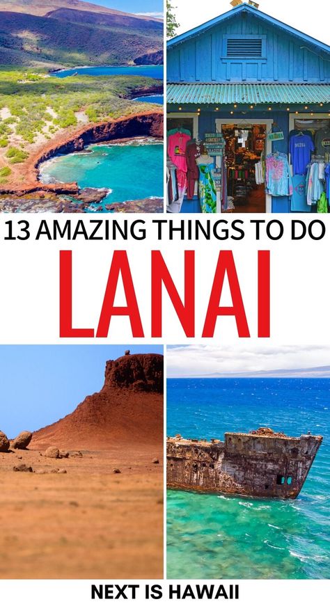 There are so many things to do in Lanai - one of the lesser-known Hawaiian Islands. This is a guide to the best Lanai attractions, adventures, and more! | What to do in Lanai | Lanai things to do | Lanai trip | Lanai itinerary | Places to visit in Lanai | Hiking in Lanai | Lanai trails | Lanai travel | Day trip to Lanai from Maui Hawaii Trip Planning, Hawaii Itinerary, Lanai Island, Maui Resorts, Hawaii Things To Do, Cool Things To Do, Maui Travel, Maui Vacation, Hawaiian Vacation