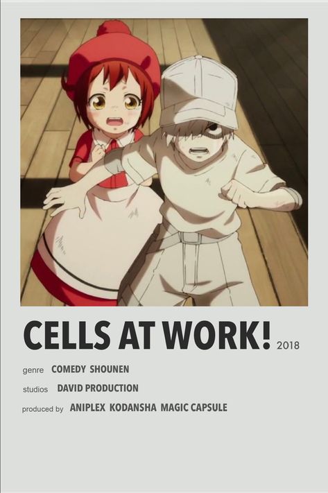 Cells at Work! Minimal anime poster Cells At Work Poster, Set It Off Movie, Cell At Work, Minimalist Anime Poster, Pfp Cool, Pfp Icons Anime, Anime Matching Pfp Couple, Anime Oc Male, Cute Anime Pfp